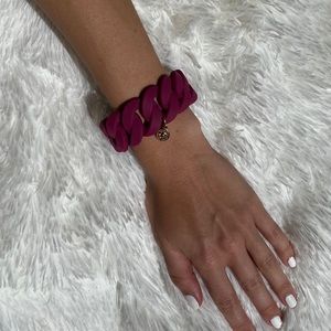 Marc Jacobs Rubber Bracelet Dark Pink Thick